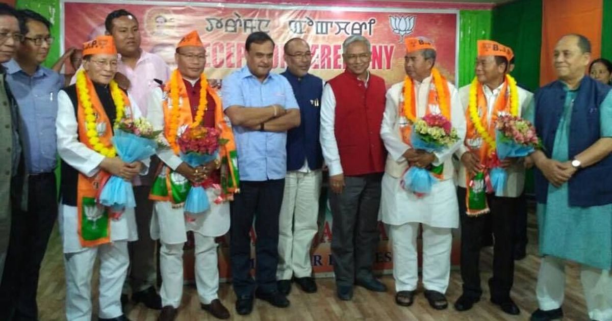 मणिपुर में भाजपा कांग्रेस से कम अंतर से आगे