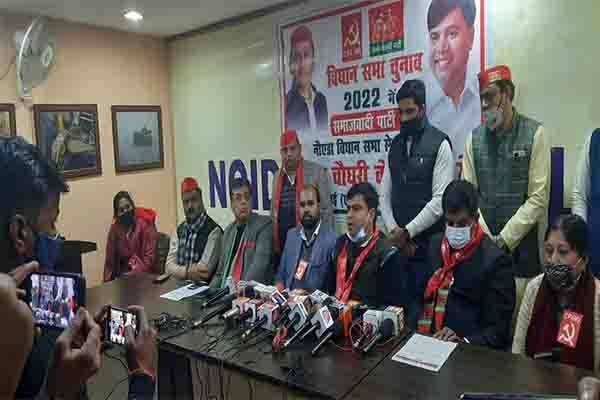 नोएडा विधानसभा सीट पर माकपा ने सपा उम्मीदवार सुनील चौधरी को दिया समर्थन 