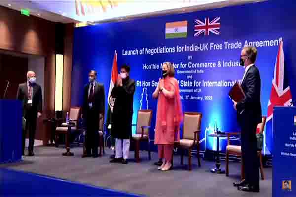 भारत और ब्रिटेन के बीच महत्वपूर्ण मुक्त व्यापार वार्ता शुरू हुई