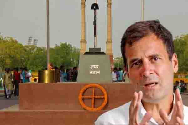 अमर जवान की चिराग बुझाना एक अपराध , कांग्रेस