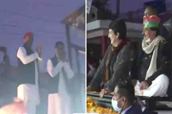 राह में मुलाकात, अखिलेश की ‘दुआ सलाम’ तो प्रियंका की ‘राम राम’