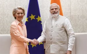 रायसीना डायलॉग raisina dialogue में पीएम और उर्सुला वॉन