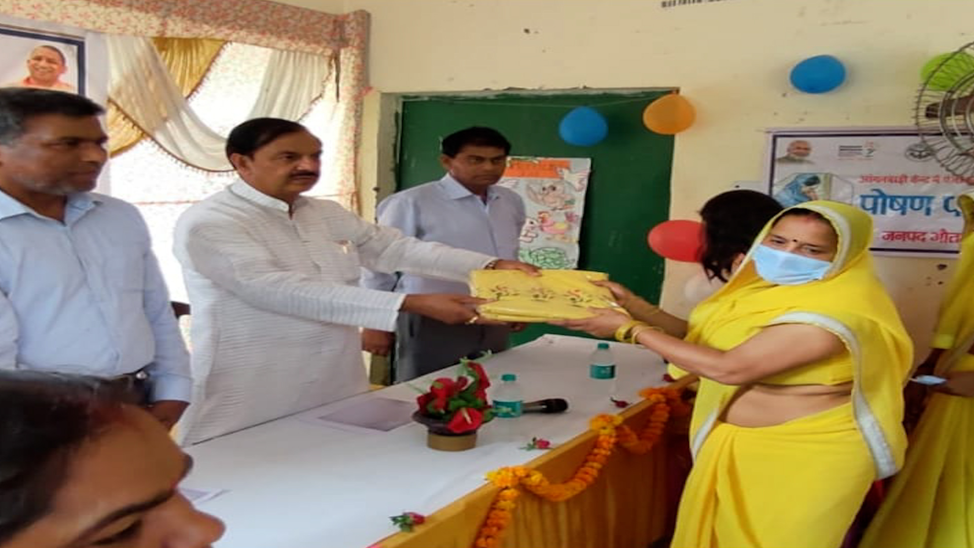 Nutrition Campaign, Visit of MP Mahesh Sharma, Anganwadi Center, 