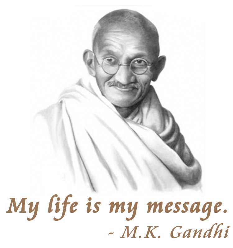 Gandhi will live with truth non-violence and love