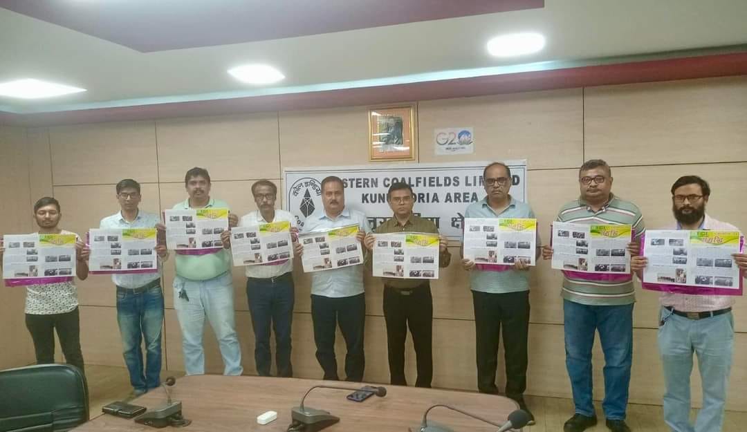 ईसीएल कुनुस्तोडिया क्षेत्र का त्रैमासिक पत्रिका समृद्धि का नया अंक का विमोचन