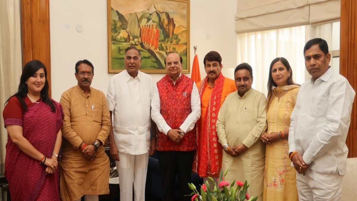दिल्ली के नवनिर्वाचित भाजपा सांसदों ने एलजी वीके सक्सेना से की मुलाकात