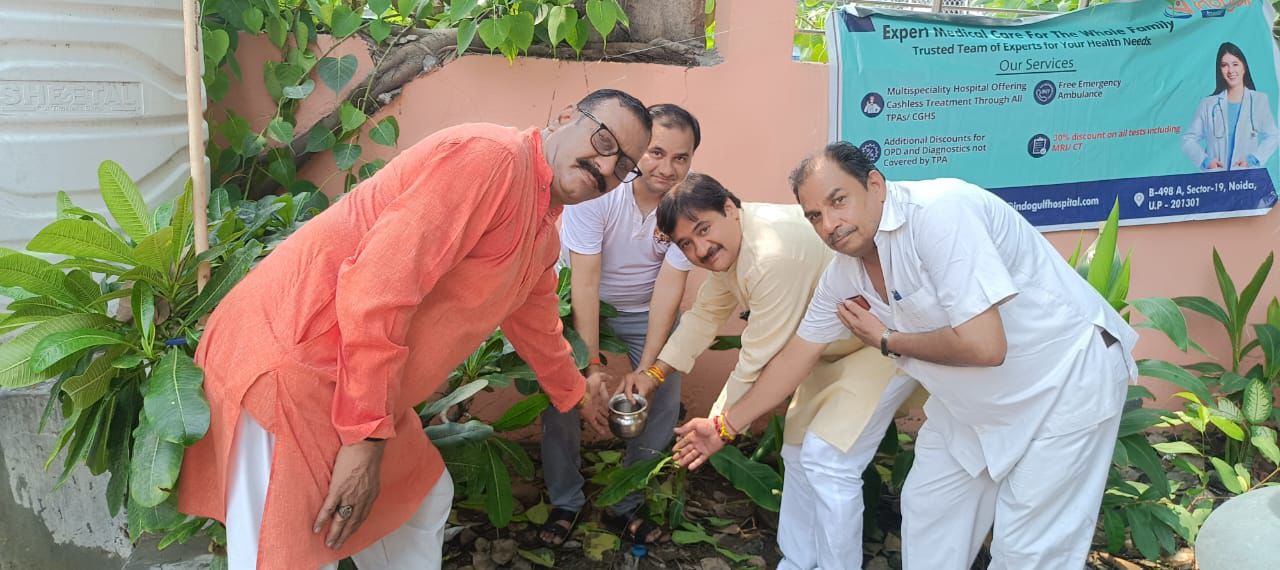 गुरु पुर्णिमा पर बीजेपी किसान मोर्चा ने किया पौधरोपण