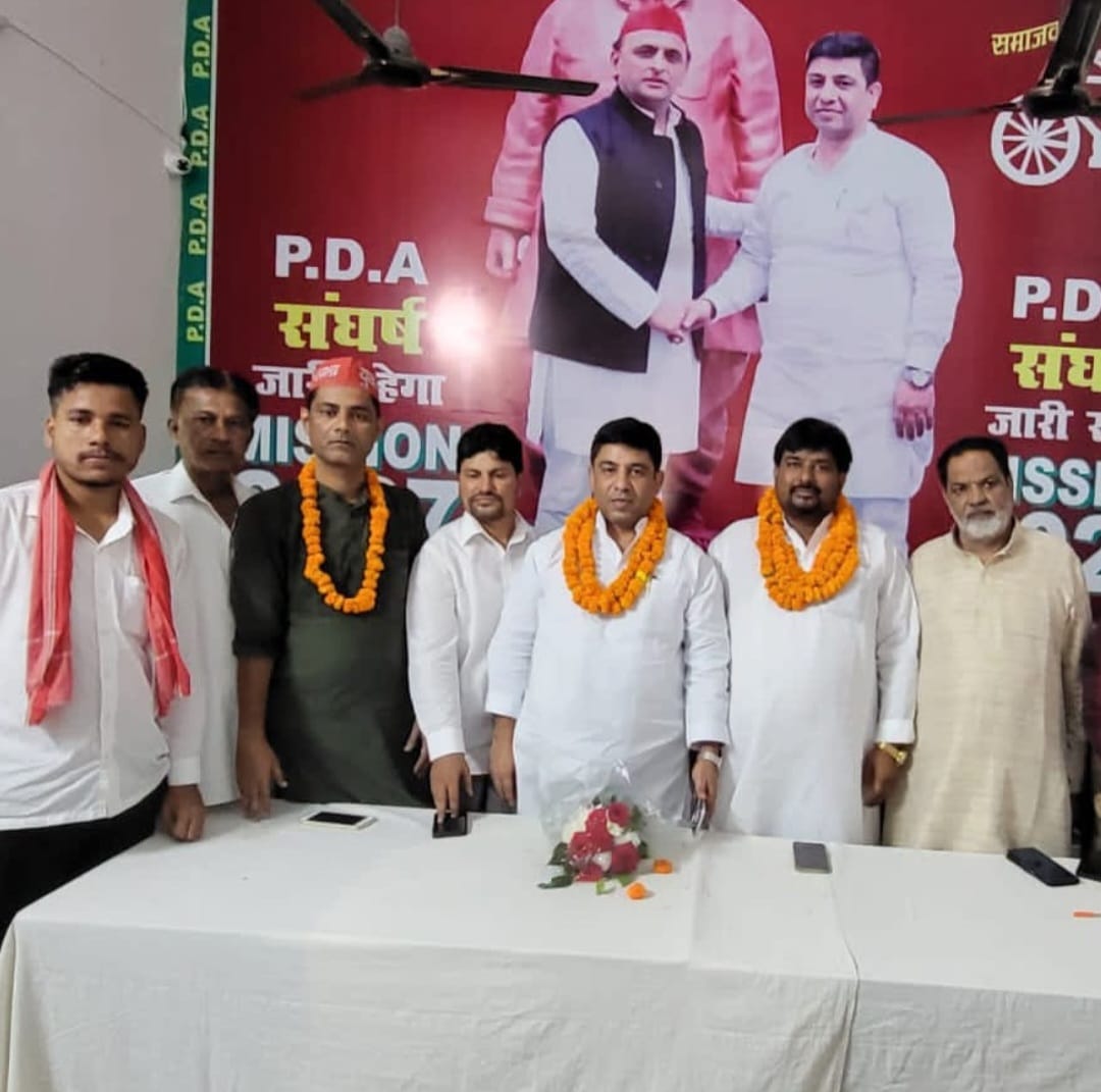 सपाइयों ने किया अम्बेडकर वाहिनी के राष्ट्रीय महासचिव का स्वागत