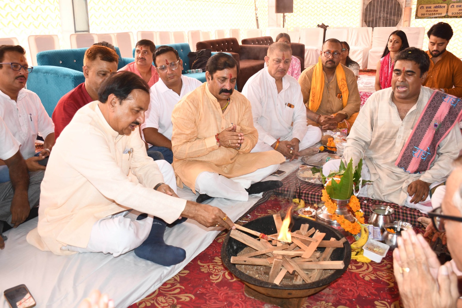 श्री सनातन धर्म रामलीला समिति के भूमि पूजन में शामिल हुए सांसद डा. महेश शर्मा