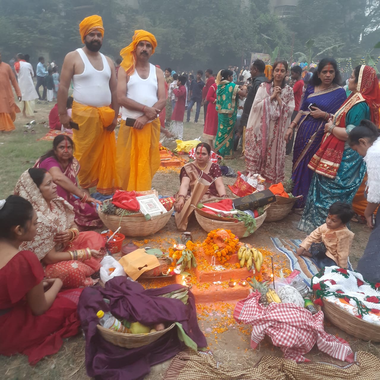 कौशांबी – भोवापुरा के निवासियों ने मनाया छठ उत्सव :