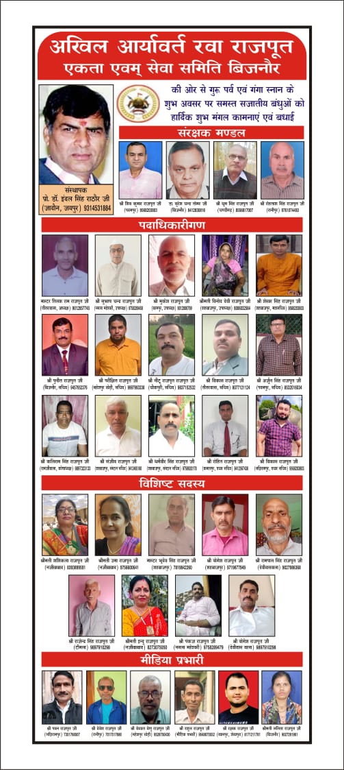 अखिल भारतीय रवा राजपूत राजपूत एकता एवं सेवा समिति का पुनर्गठन