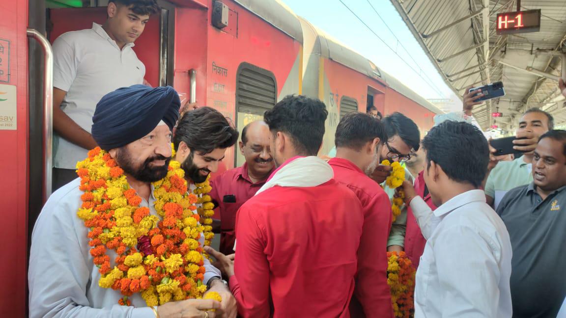 कोटा में हरभजन सिंह का स्वागत!