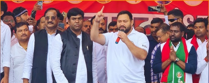 गौरा विधानसभा चुनाव से हटे संतोष सहनी, तेजस्वी यादव बोले ने कहा वह भी हमारे 