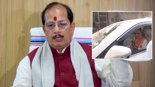 बिहार चुनाव : लखीसराय में डिप्टी सीएम विजय सिन्हा के काफिले पर हमला, पत्थर और गोबर फेंका 
