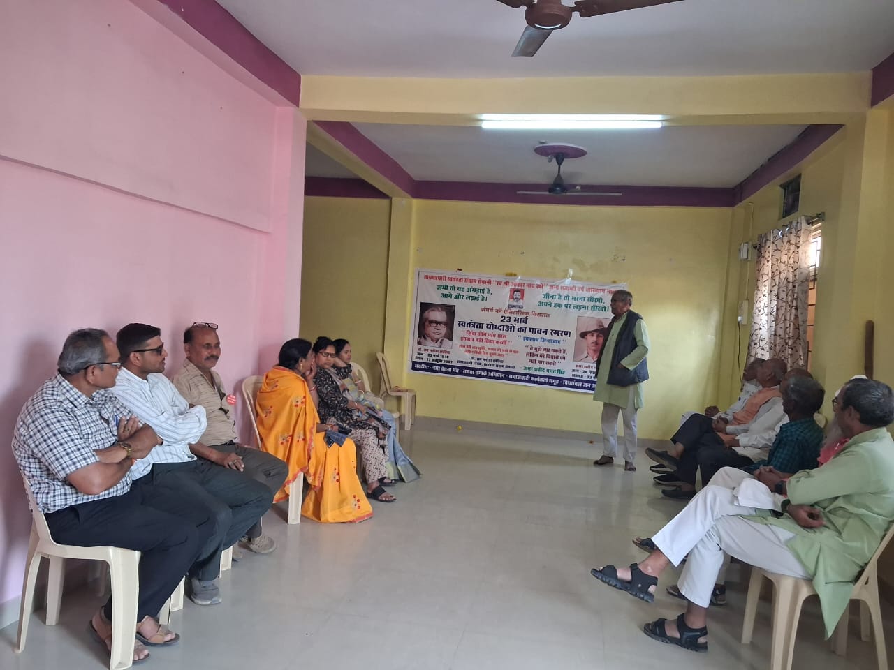 आजादी के आंदोलन के अमर योद्धाओं डॉ लोहिया भगत सिंह सुखदेव और राजगुरु को जन संगठनों ने याद किया