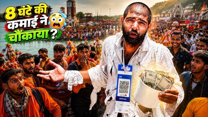 Haridwar: कावड़ मेले में भिखारी बन पहुंचा यूट्यूबर, 8 घंटे की कमाई जान लोग बोले- महीने के तो ₹120000 हो गए!