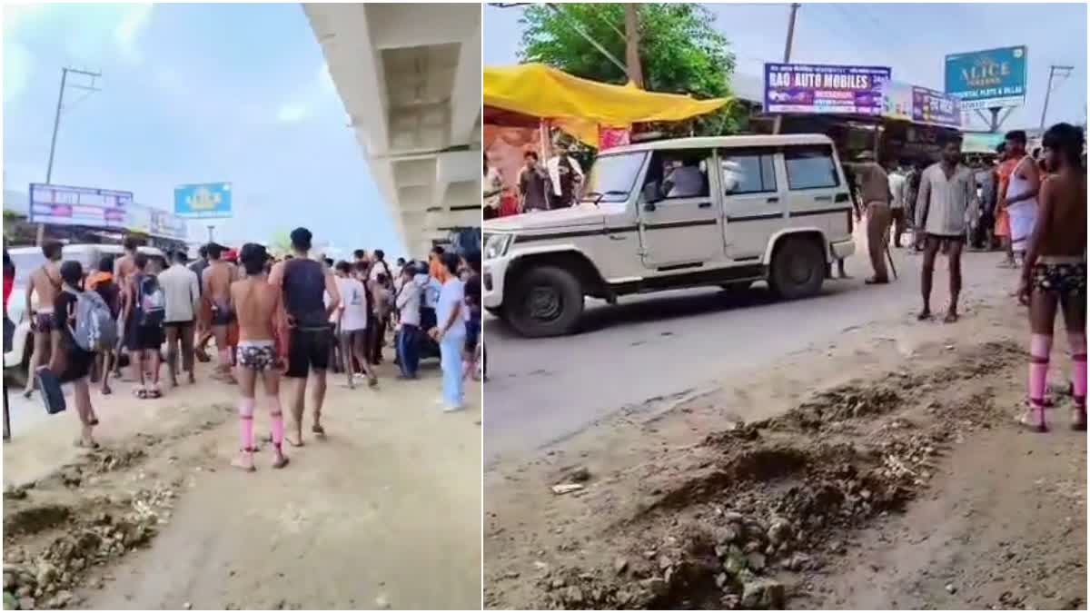 हरिद्वार: फ्लाईओवर के नीचे लोहे का गार्डर गिरा, 2 कांवड़ियों की मौत
