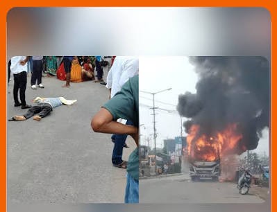 पटना में सड़क हादसे के बाद बवाल! बस समेत 5 गाड़ियां फूंकीं, पुलिस पर भी पथराव